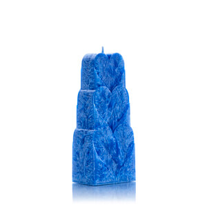 Palm wax candles: Three Hearts Dark Blue