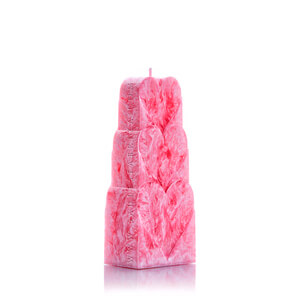 Palm wax candles: Three Hearts Pink