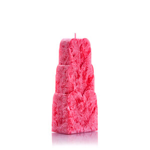 Palm wax candles: Three Hearts Red