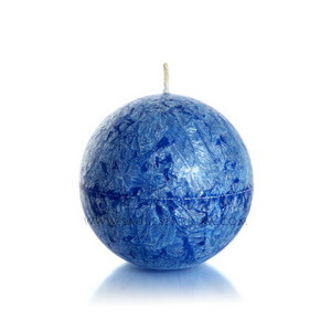 Palm wax candles: Sphere Dark Blue