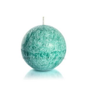 Palm wax candles: Sphere Green