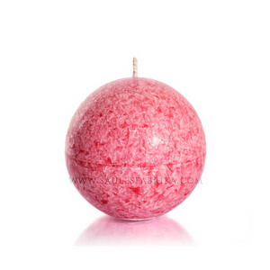 Palm wax candles: Sphere Pink