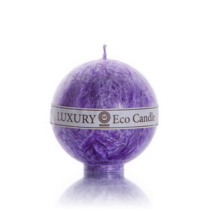 Palm wax candles: Sphere Purple