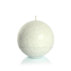 Palm wax candles: Sphere White