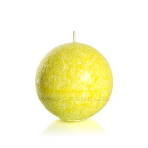 Palm wax candles: Sphere Yellow