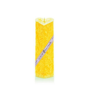 Palm wax candles: Heart Yellow