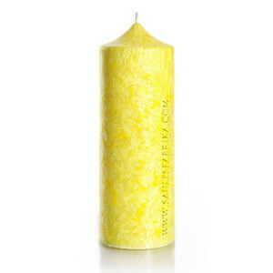 Bougies en cire de palme: Colonne 195mm Yellow