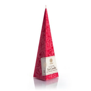Palm wax candles: Pyramid Burgundy