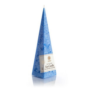 Palm wax candles: Pyramid Dark Blue
