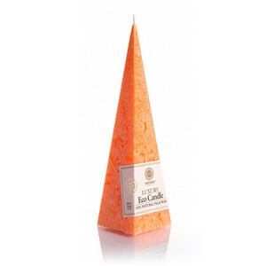 Palm wax candles: Pyramid Orange