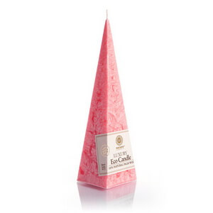 Palm wax candles: Pyramid Pink