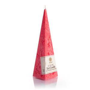 Palm wax candles: Pyramid Red