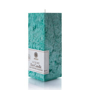 Palm wax candles: Square Green