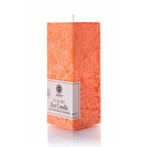 Palm wax candles: Square Orange