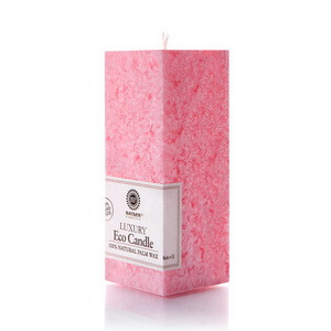 Palm wax candles: Square Pink