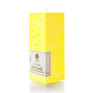 Palm wax candles: Square Yellow