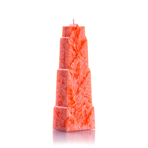 Palm wax candles: Rhombus Orange