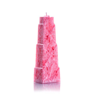 Palm wax candles: Rhombus Pink