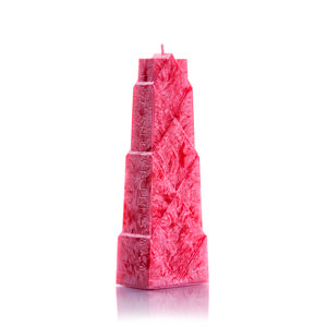 Palm wax candles: Rhombus Red