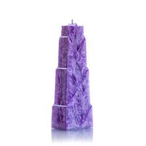 Palm wax candles: Rhombus Purple