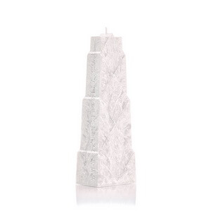 Palm wax candles: Rhombus White