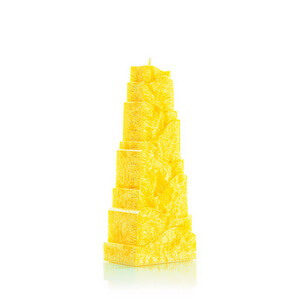 Palm wax candles: Wave Yellow