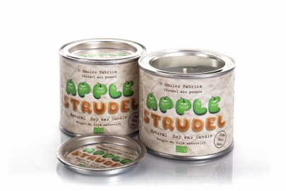 Apple Strudel soy wax candles in tins