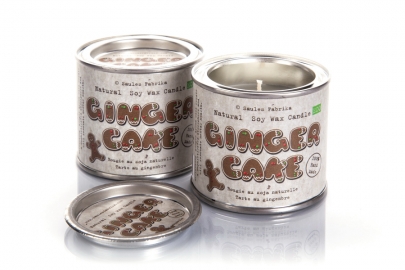 Ginger Cake soy wax candles in tins