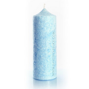 Пальмовые свечи: Колонна 195мм Light Blue